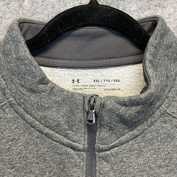 Under Armour Men’s 2XL Boston Bruins Gray 1/4 Zip Pullover Alternate B Coldgear - Picture 3 of 15